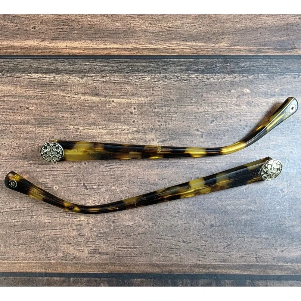 Coach 5045 Spotty Tort Replacement Eyeglass Temple Arms 51-17-135 Silver Logo‎
